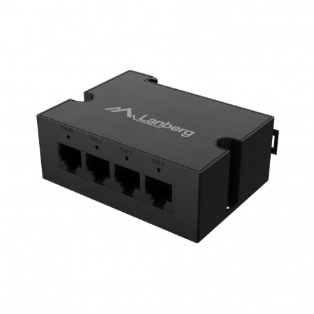 Lanberg DIN-FE4-AT-30W PoE adapter Fast Ethernet