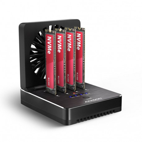 Axagon ADSA-M2C44 USB4 docking station for 4x M.2 NVMe SSDs, cloning