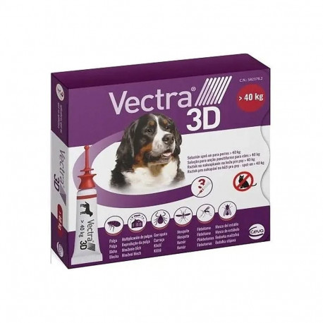 CEVA Vectra 3D (over 40kg) - anti-parasite drops for dogs - 3 x 8ml