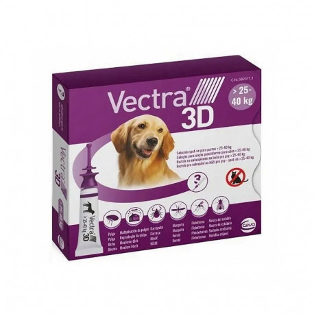 CEVA Vectra 3D (25-40kg) - anti-parasite drops for dogs - 3 x 4ml