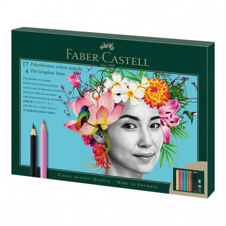 Faber-Castell Polychromos & Pitt Graphite Matt komplekt 21tk, mitmevärviline
