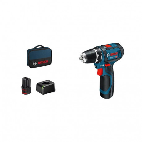 Bosch akupuur-kruvikeeraja 12V Li-Ion 1300 RPM, must, sinine, punane