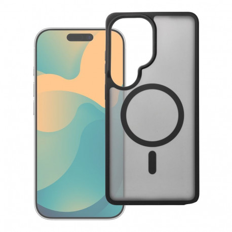 Case for Samsung A57 Forcell F-Protect Smoke Hybrid Premium Lite compatible with MagSafe black