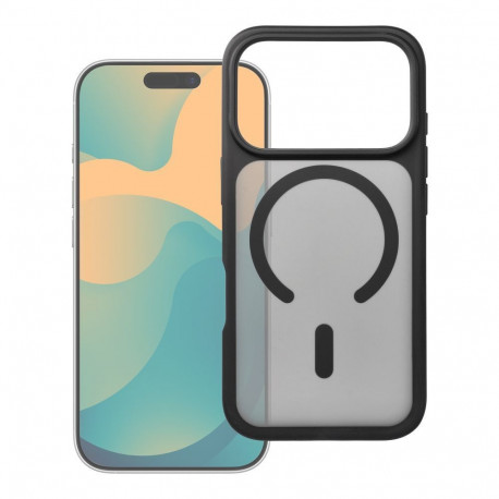 Case for iPhone 14 Pro Max Forcell F-Protect Smoke Hybrid Premium Lite compatible with MagSafe black