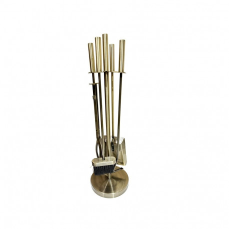 5PCS FIREPLACE SET K191-A ANTIQUE BRASS