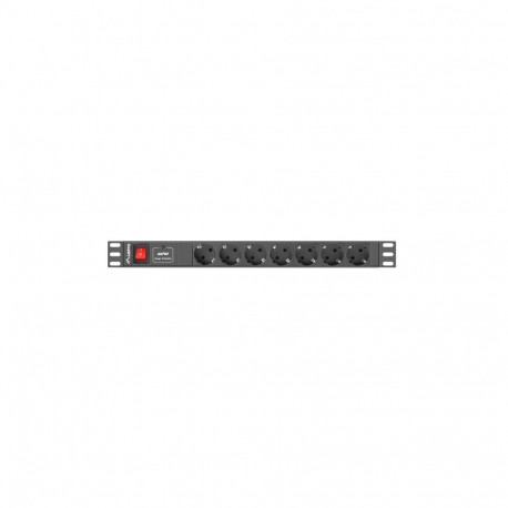 Power Strip - Lanberg 7-Outlet 16A Rack PDU, Black