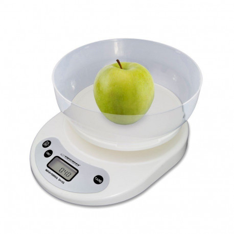 Esperanza EKS007 Kitchen Scale with Bowl / white