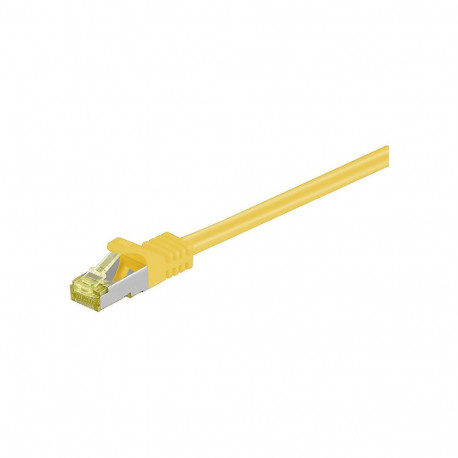 "Goobay RJ-45 Patchkabel Cat 6.a S/FTP (PiMF), mit Cat.7 Rohkabel (gelb, 0,5 Meter, 500 MHz)"