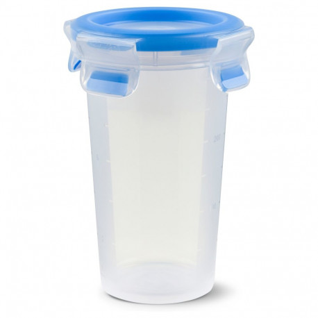 "Emsa 508551 Runde Frischhaltedose mit Deckel. 0.35 Liter. Transparent/Blau"