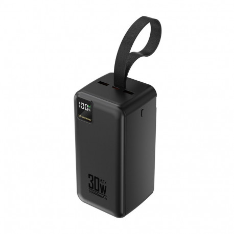 Wozinsky Powerbank Wozinsky W8-B 50000mAh 30W 2xUSB-A and 1xUSB-C and USB micro with flashlight - bl
