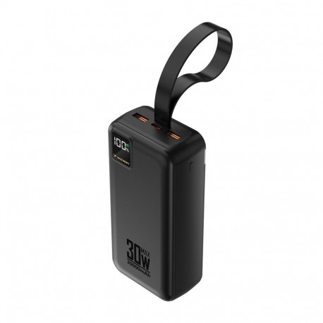 Wozinsky Powerbank Wozinsky W8-B 30000 mAh 30W 2x USB-A USB-C and USB micro with flashlight - black