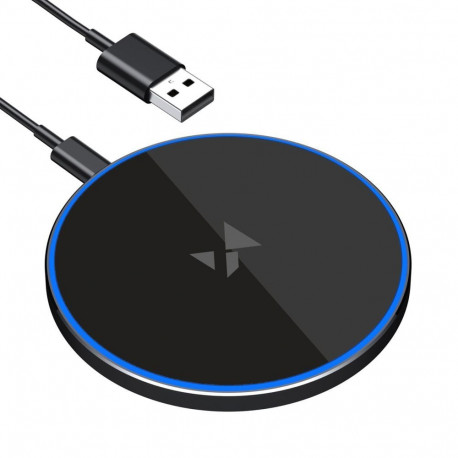 Wozinsky Wozinsky WLI-01Y 15W Qi Inductive Charger with USB-C Cable - Black