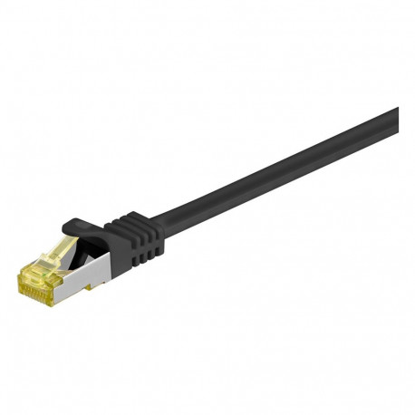 "Goobay 0,5m RJ45 Patchkabel CAT 6A S/FTP (PiMF), 500 MHz, mit CAT 7 Rohkabel, schwarz LSZH halogenf