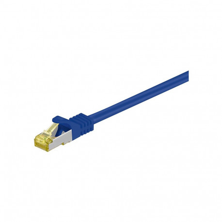 "Goobay 0.25m RJ45 Patchkabel CAT 6A S/FTP (PiMF), 500 MHz, mit CAT 7 Rohkabel, blau LSZH halogenfre