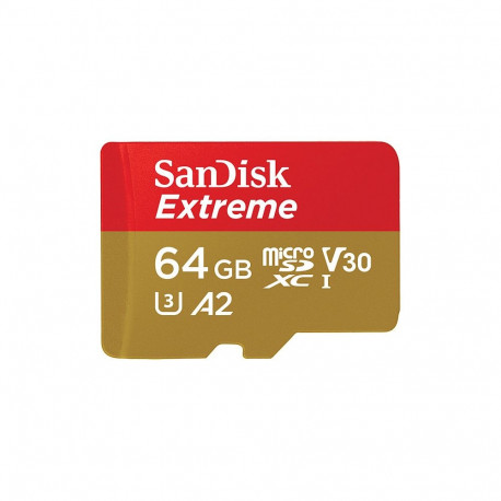 SanDisk mälukaart Extreme MicroSDHC 64GB 160MB/s seikluskaameratele ja droonidele koos adapteriga