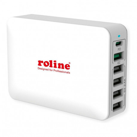 "USB Charger 6 Port (4x USB-A 1x USB-C 1x USB-A QC3.0) max. 60W"
