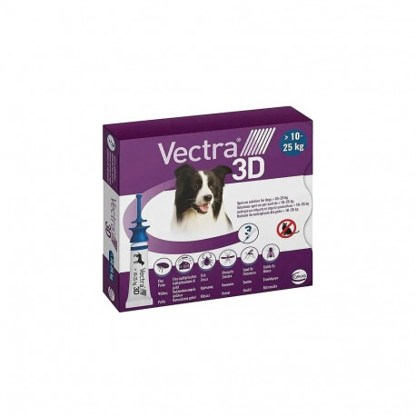 CEVA Vectra 3D (10-25kg) - anti-parasite drops for dogs - 3 x 2,5ml