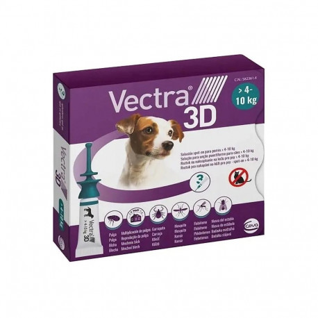CEVA parasiidivastased tilgad koertele Vectra 3D (4-10kg) 3 x 1ml