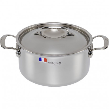 De Buyer hautamispott Affinity 24cm (3742 24), roostevabast terasest, induktsioonile sobiv, kaanega