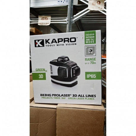 DAMAGED PACKAGING-Kapro 883HG 3D cross-line laser with green beam
