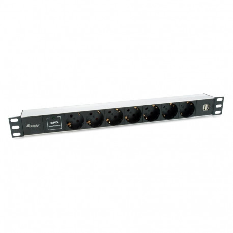 Equip toitejaotusseade (PDU) 333315 7 AC-pesa 1U, must, hõbedane