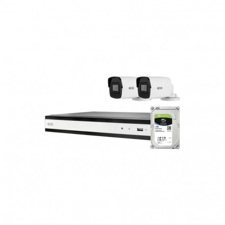 ABUS PoE-Video-Set: 2 Mini-Tube-Kameras + NVR 4Ch.TVVR36402D