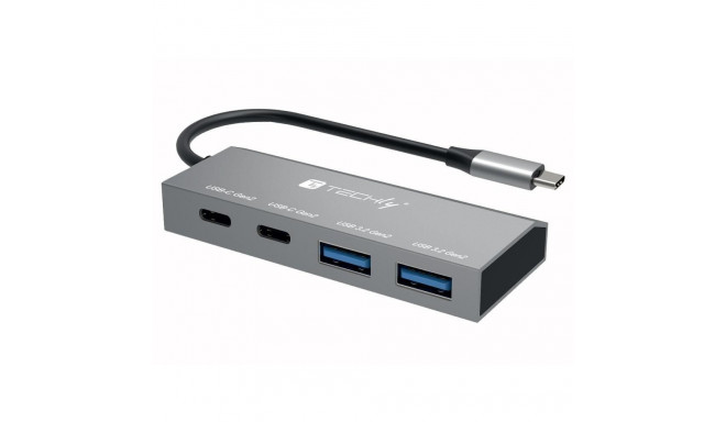 Techly IUSB32C-HUB4AC2 laptop dock/port replicator Wired USB 3.2 Gen 1 (3.1 Gen 1) Type-C Silver