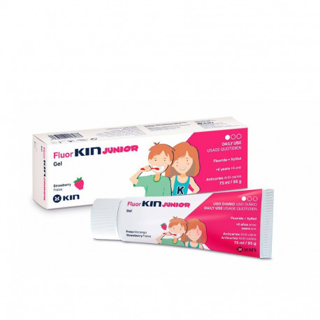 FLUORKIN JUNIOR hambageel, maasikamaitseline 75ml