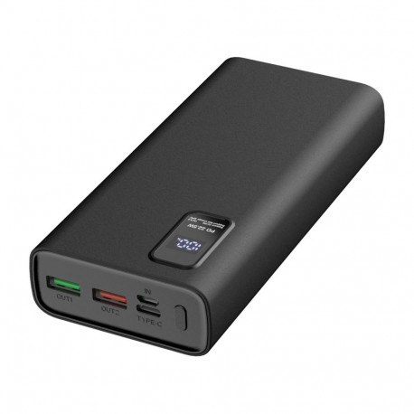 PLATINET POWER BANK 20000mAh Polymer PD 3.0 QC 3.0 LED Screen Black