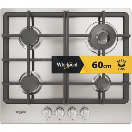 Whirlpool gaasipliidiplaat TGML 661 IX R, integreeritav, 58cm, 4 põletit, roostevaba teras