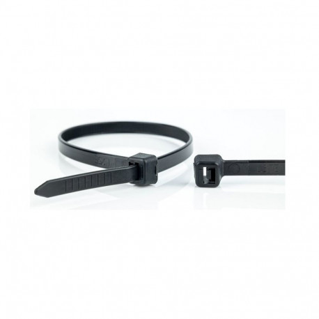 WKK 110349071 cable tie Releasable cable tie Plastic, Polyamide Black 100 pc(s)