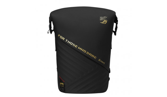 ASUS ROG SLASH Edition 20 backpack Roll top backpack Black Polyester, PU leather