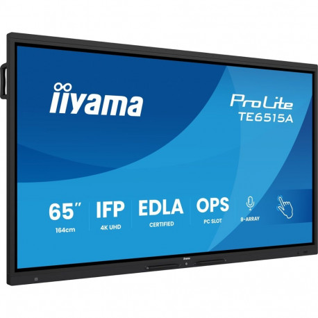 iiyama TE6515A-B2AG Signage Display Kiosk design 163.8 cm (64.5") Wi-Fi 550 cd/m² 4K Ultra HD Black 
