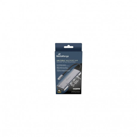 MediaRange MRCS511 interface hub USB Type-C 480 Mbit/s Silver