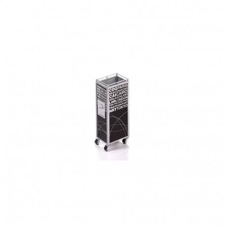 TROIKA MINI TROLLEY pen/pencil holder Metal Black, White
