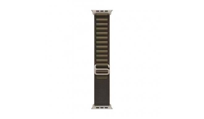 49mm Dark Olive Alpine Loop - Medium - Natural Titanium Finish