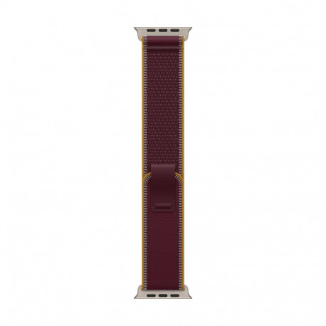 49mm Burgundy Trail Loop - M/L - Natural Titanium Finish