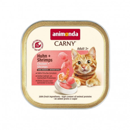 ANIMONDA märg kassitoit Carny täiskasvanud kassidele kana ja krevettidega 85g