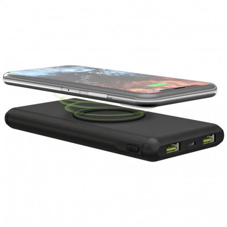 Akupank: 2xUSB 2.0A, 1xUSB-C DP, 10000mAh, Li-Po, wireless