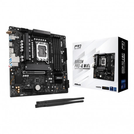ASRock emaplaat B860M Pro-A WiFi Intel B860 LGA 1851 (Socket V1) micro ATX