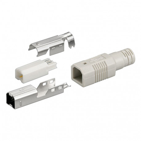 USB pistik, Tüüp B, kaablile, joodetav