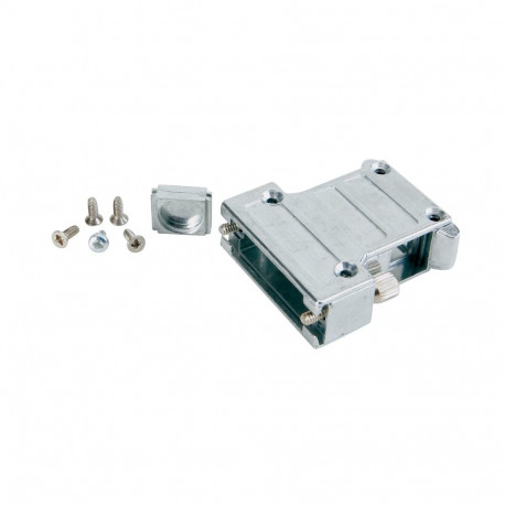 D-Sub enclosure, 15p, metal, UNC 4-40