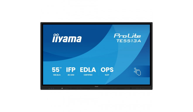 iiyama reklaamiekraan TE5513A-B3AG interaktiivne lamepaneel 138.7cm (54.6") LCD Wi-Fi 500cd/m² 4K Ul