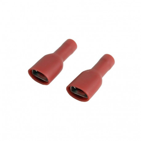 Faston pesa 6,35x0,81mm 0,25...1,5mm2 juhtmele, punane isoleeritud, 100tk