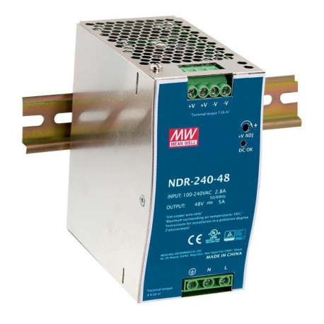 Toiteplokk DIN-liistule 240W 48V 5A