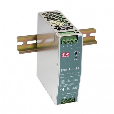 Toiteplokk DIN-liistule 120W 24V 5A