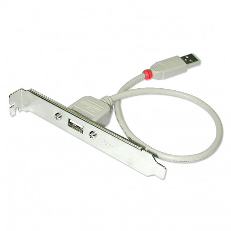 0.3m USB Backplate Type A Male - Female