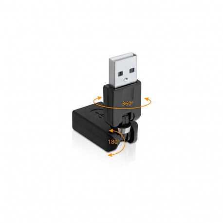 Delock Rotation adapter USB 2.0-A male to female