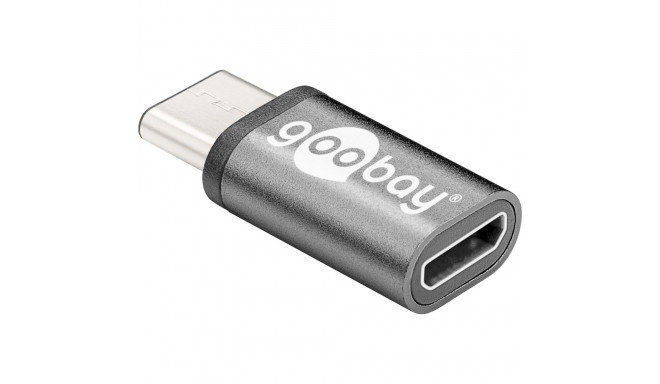 USB-C adapter – USB 2.0 micro B port, silver