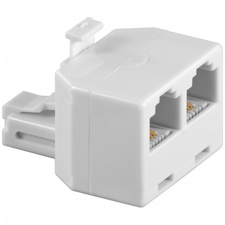 T-adapter 1xRJ11 plug > 2xRJ11 jack
